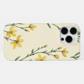 "Yellow Floral Phone Case iPhone Hoesje (Achterkant horizontaal)
