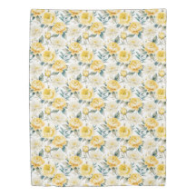 Yellow Floral Retro Chic Country Garden Botanical
