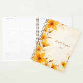 Yellow Floral Spiral-bound Abstract Botanical Planner (Display)