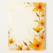 Yellow Floral Spiral-bound Abstract Botanical Planner (Achterkant)