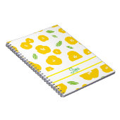 Yellow Floral Spiral Photo Notebook Notitieboek (Rechterzijde)