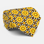 Yellow Floral Stropdas (Opgerold)