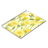 Yellow Floral Watercolor Painting Notitieboek (Linkerzijde)
