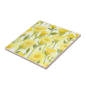 Yellow Floral Watercolor Painting Tegeltje (Zijkant)