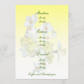 Yellow Floral Wedding Menu (Achterkant)