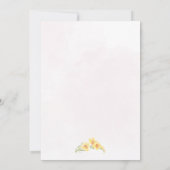 Yellow Florals Easter Bunny Egg Hunt Invitation Kaart (Achterkant)