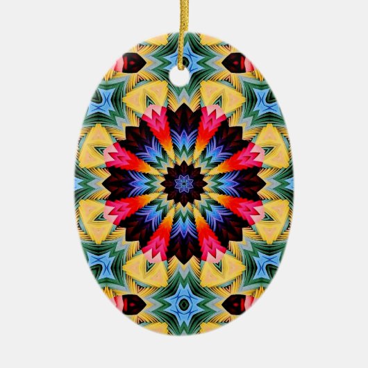 Yellow Flower Abstract Ornament (Voorkant)