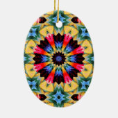 Yellow Flower Abstract Ornament (Achterkant)