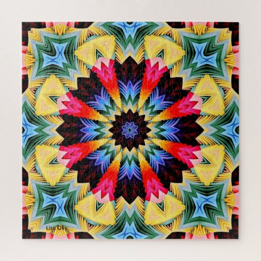 Yellow Flower Abstracte puzzel (Verticaal)