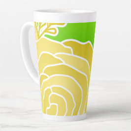 Yellow Flower Abstracte stijl Latte Mok