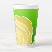 Yellow Flower Abstracte stijl Latte Mok (Voorkant)