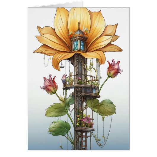 Yellow Flower Address Change Kaart (Voorkant)