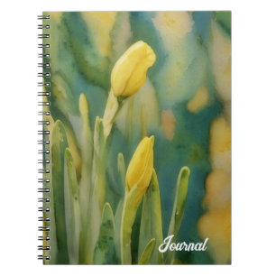 Yellow Flower Art Daffodil Buds Persoonlijk Dagboe Notitieboek