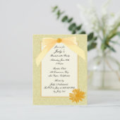 Yellow Flower Bachelorette Party Invitation Kaart (Staand voorkant)