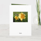 Yellow Flower Birthday Card Kaart (Achterkant)