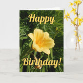 Yellow Flower Birthday Card Kaart (Gele Bloem)