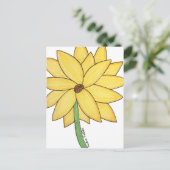 Yellow Flower- Blank Folded Greeting Card Briefkaart (Staand voorkant)