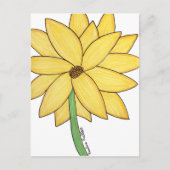 Yellow Flower- Blank Folded Greeting Card Briefkaart (Voorkant)