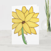 Yellow Flower- Blank Folded Greeting Card Kaart (Voorkant)
