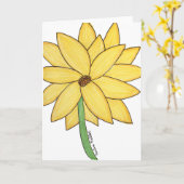 Yellow Flower- Blank Folded Greeting Card Kaart (Gele Bloem)