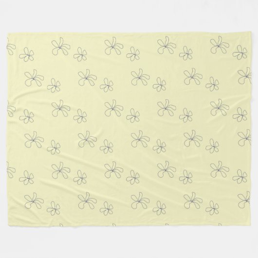 yellow flower blanket fleece deken (Voorkant (Horizontaal))