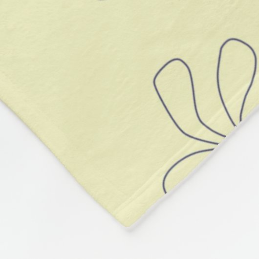 yellow flower blanket fleece deken (Hoek)