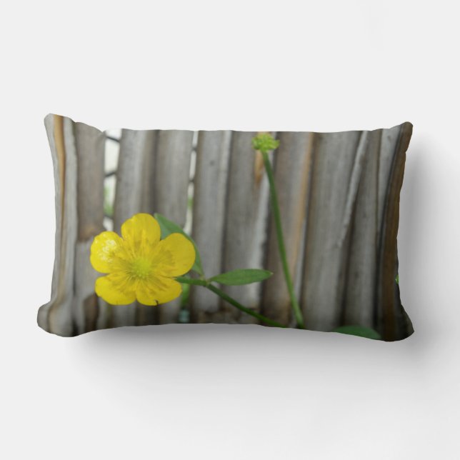 Yellow Flower Blossom Photo Cushion Kussen (Voorkant)