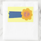 Yellow Flower Blue Ribbon De beste Stickers (Tas)