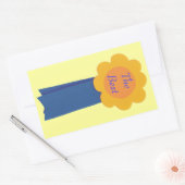 Yellow Flower Blue Ribbon De beste Stickers (Envelop)