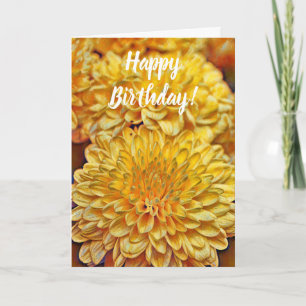 Yellow Flower Bright Floral Verjaardag Kaart