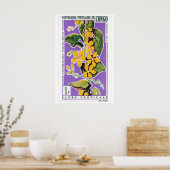 Yellow Flower Bunch - Vintage Congo Art - Postage Poster (Keuken)