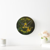 Yellow Flower Clock Ronde Klok (Huis)