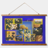  Yellow Flower Collage Hangend Wandkleed (Voorkant)