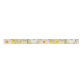 Yellow Flower Field Natuur Happy Fun Bloemen Grosgrain Lint (Voorkant)