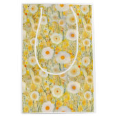 Yellow Flower Field Natuur Happy Fun Bloemen Medium Cadeauzakje (Voorkant)