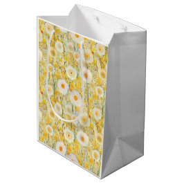 Yellow Flower Field Natuur Happy Fun Bloemen Medium Cadeauzakje