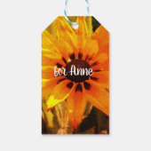 Yellow Flower Fotonaam Cadeau Label Cadeaulabel (Achterkant)