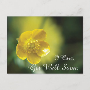 Yellow Flower Get Well Briefkaart