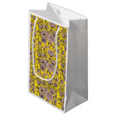 Yellow Flower Gift Bag Klein Cadeauzakje (Voorkant Gekanteld)
