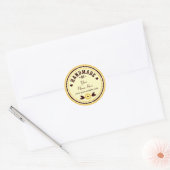 Yellow Flower Handgemaakt door gepersonaliseerde S Ronde Sticker (Envelop)