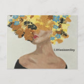 Yellow Flower Lady Briefkaart (Voorkant)