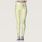 yellow flower leggings (Voorkant)