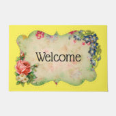  Yellow Flower Lijst Welkomstmat Deurmat (Voorkant)