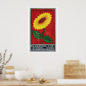 Yellow FLower - Matchbox Print - Czech Wall Art (Keuken)