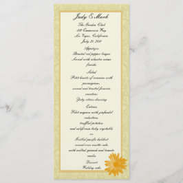 Yellow Flower Menu Kaart