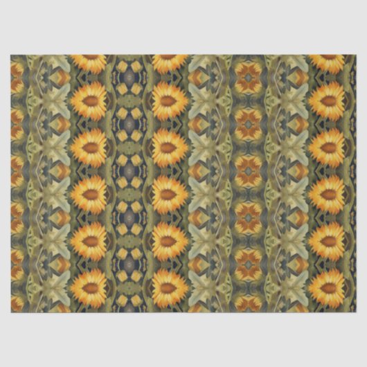 Yellow Flower mix patroon Tissuepapier (Voorkant)