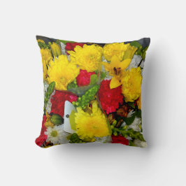 Yellow Flower Mix Pillow Kussen