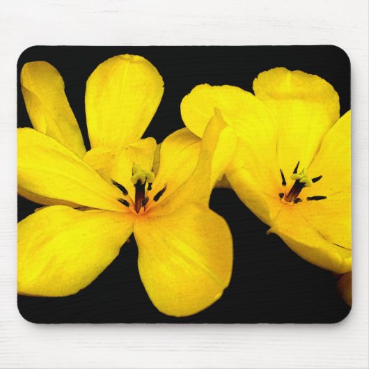 Yellow Flower Mousepad Muismat (Voorkant)