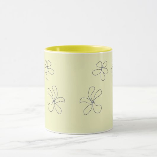 yellow flower mug mok (Midden)