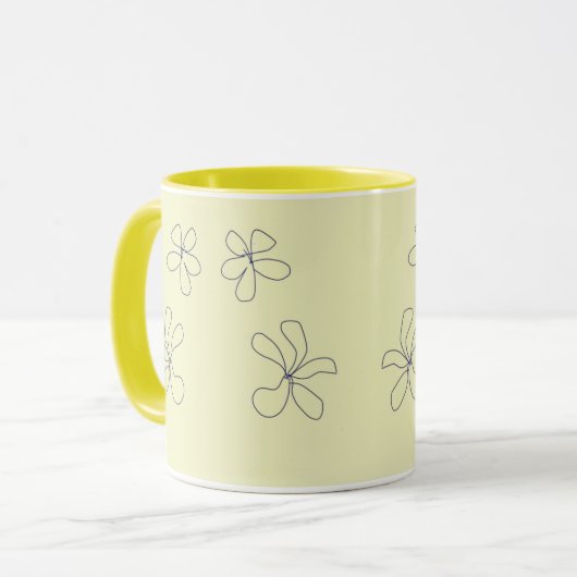 yellow flower mug mok (Voorkant links)
